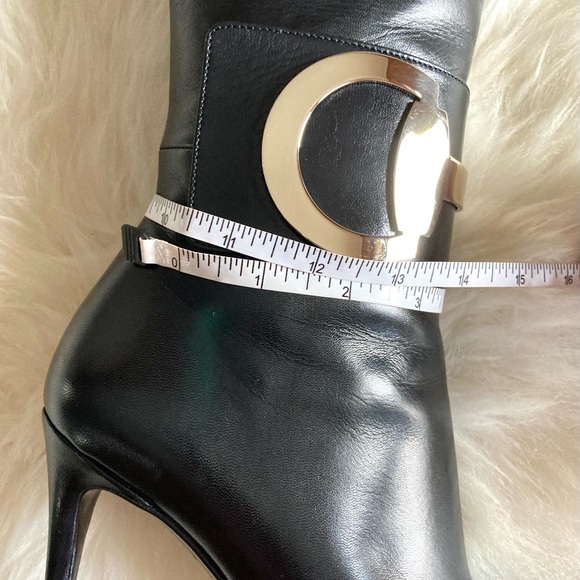 ‼️SALE‼️🔥HP!🔥Sexy Gucci Black Leather Knee Stiletto Boot - Picture 12 of 16